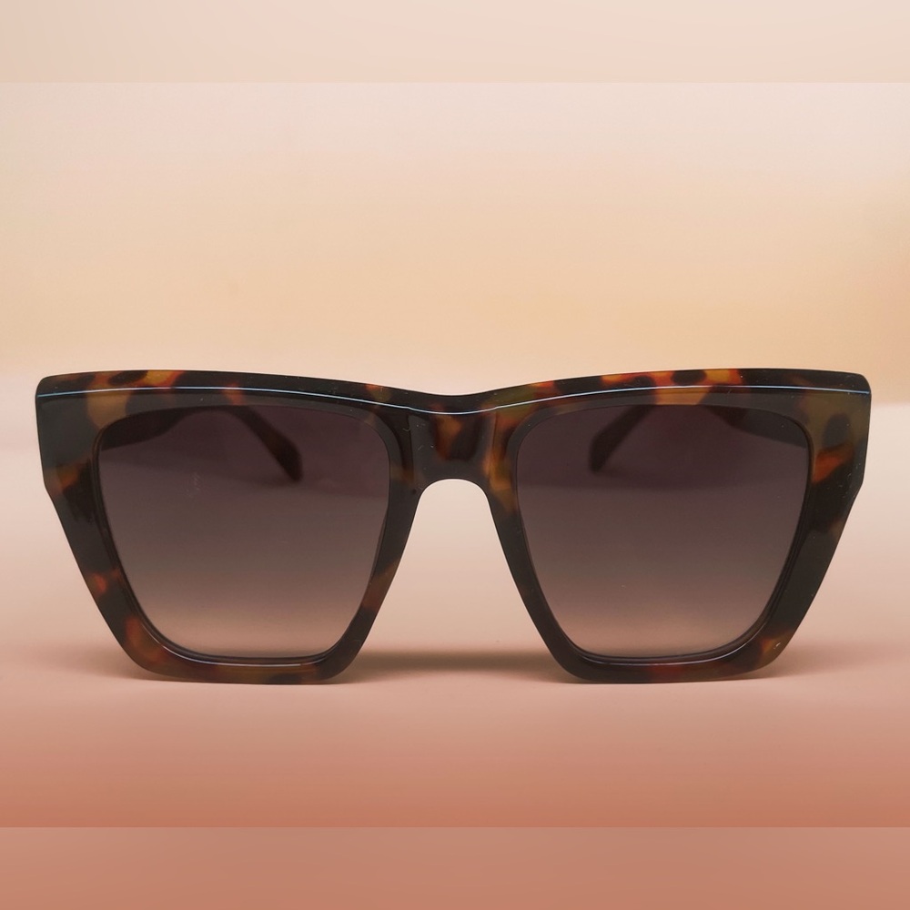 Sabrina Tortoise Rectangular Sunglasses